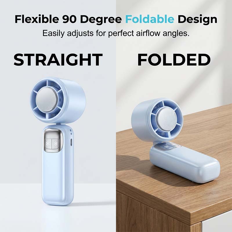 ⏰ Korlátozott ideig érvényes ajánlat 🎁❄️ Félvezető hűtésű kézi ventilátor, 🌀 199 sebességfokozat, 🔋 48 órás akkumulátor-üzemidő – 5 az 1-ben hűtőtárs