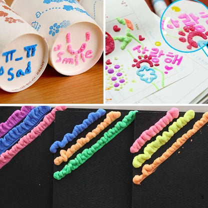 🔥50% popust🏷️🎨 Čarobni 3D flomasterji PUFFPENS – 6-barvni komplet ⚡ hitro napihovanje 🌟 večpovršinska uporaba 🎁 otroško ustvarjalno darilo