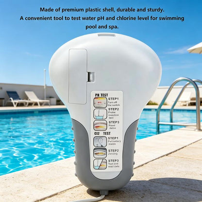 “1+1 ingyen 🎁✨”🔥50% Kedvezmény🏷️🔬 pH- és klórmérő úszómedencékhez, 💧 pontos digitális mérés, 🏊 gyors és egyszerű használat