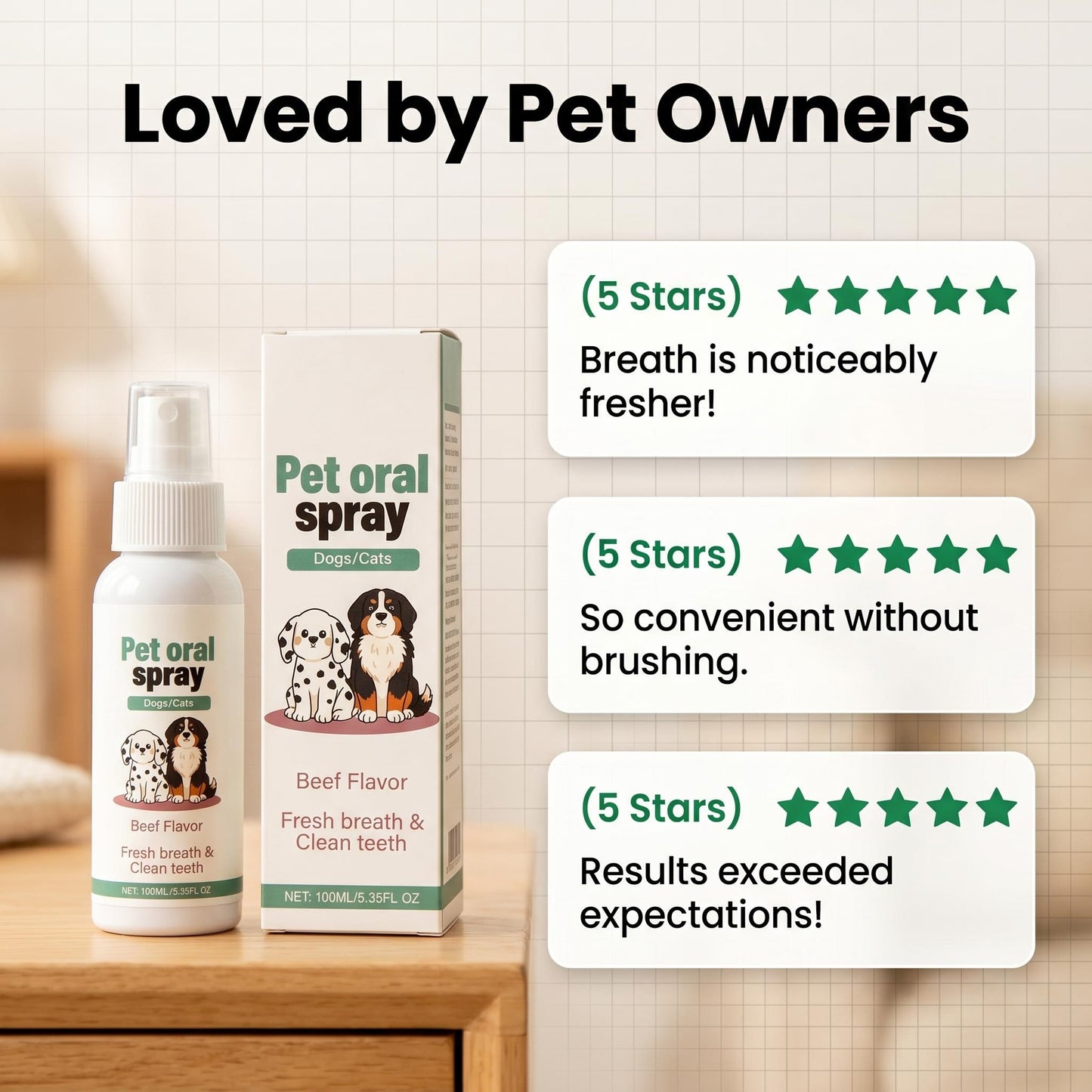 🔥50% Kedvezmény🏷️📦Kombinált csomag🐕 2 az 1-ben szájápoló spray, 🌿 vegán összetevőkkel, 🦷 fogmosás nélkül – kutyáknak és macskáknak