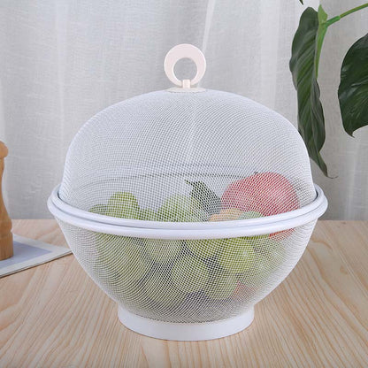🧺 IDŐKORLÁTOS AKCIÓ: 50% KEDVEZMÉNY! 🍇 Zárt, fedeles gyümölcskosár – lélegző háló, lecsepegtető funkcióval ✨