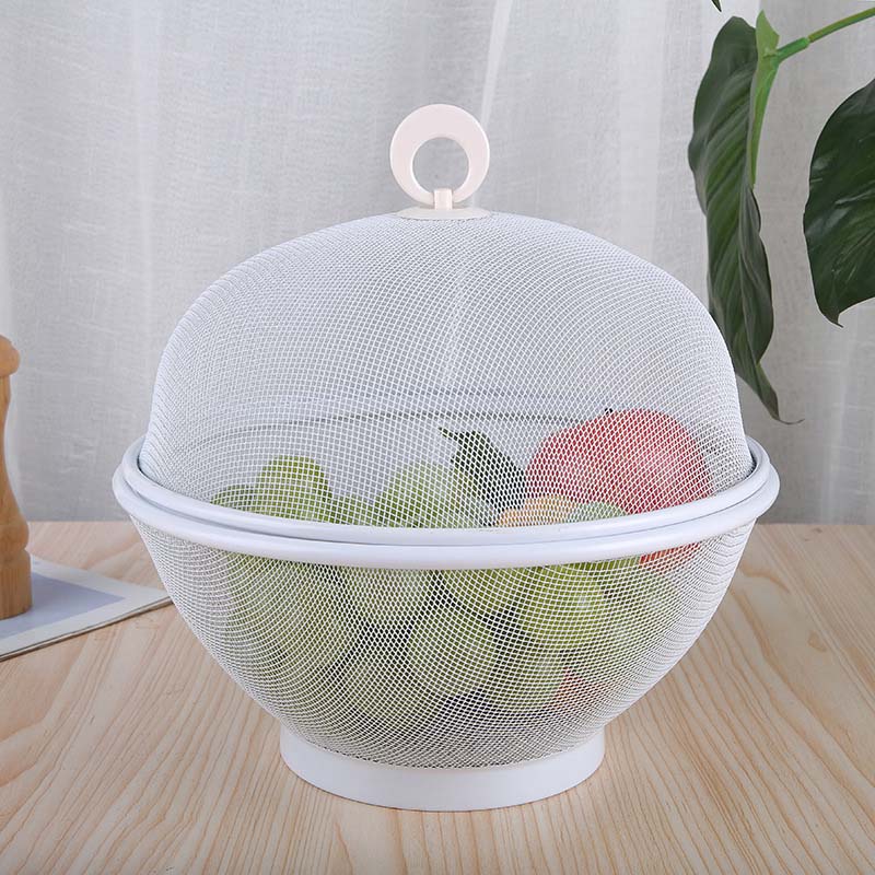 🧺 IDŐKORLÁTOS AKCIÓ: 50% KEDVEZMÉNY! 🍇 Zárt, fedeles gyümölcskosár – lélegző háló, lecsepegtető funkcióval ✨