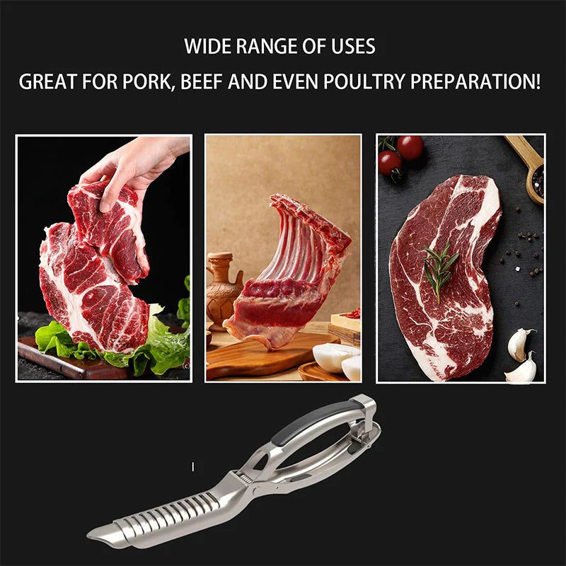 🔪 Távolítsa el a bordák bőrét gyorsan – Rozsdamentes acél BBQ bordanyúzó csúszásmentes markolattal – Utánvétes 🍖