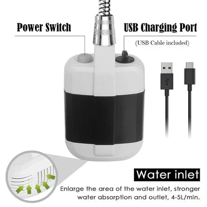 🚿Külső, hordozható, USB-ről működtethető kültéri zuhany