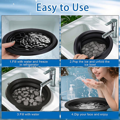 “1+1 ingyen 🎁✨” ❄️🧖 Ébreszd fel a bőröd! Összecsukható jéges arckezelő tál – 🧊beépített jégtartó, 👜helytakarékos, 🧼mosogatógépben mosható