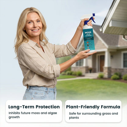 🌿 Mohát és algákat eltávolító spray különböző típusú tetőkhöz 🏠