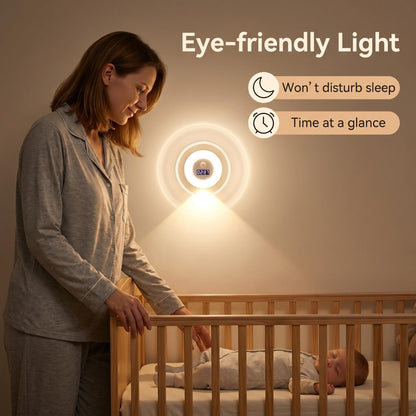 “1+1 ingyen 🎁✨” 🔥50% Kedvezmény🏷️💡 Intelligens LED-es éjszakai lámpa órával – 🌙 mozgásérzékelő, 3 színű fény, 🔋 energiahatékony