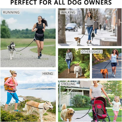 🔥50% popust🏷️🐶 Elastični povodec za pse brez ročaja 🟢 z nastavljivim pasom blažilni del za blaženje sunkov med tekom 🎒 priložena snemljiva torba za sprehode z ljubljenčkom