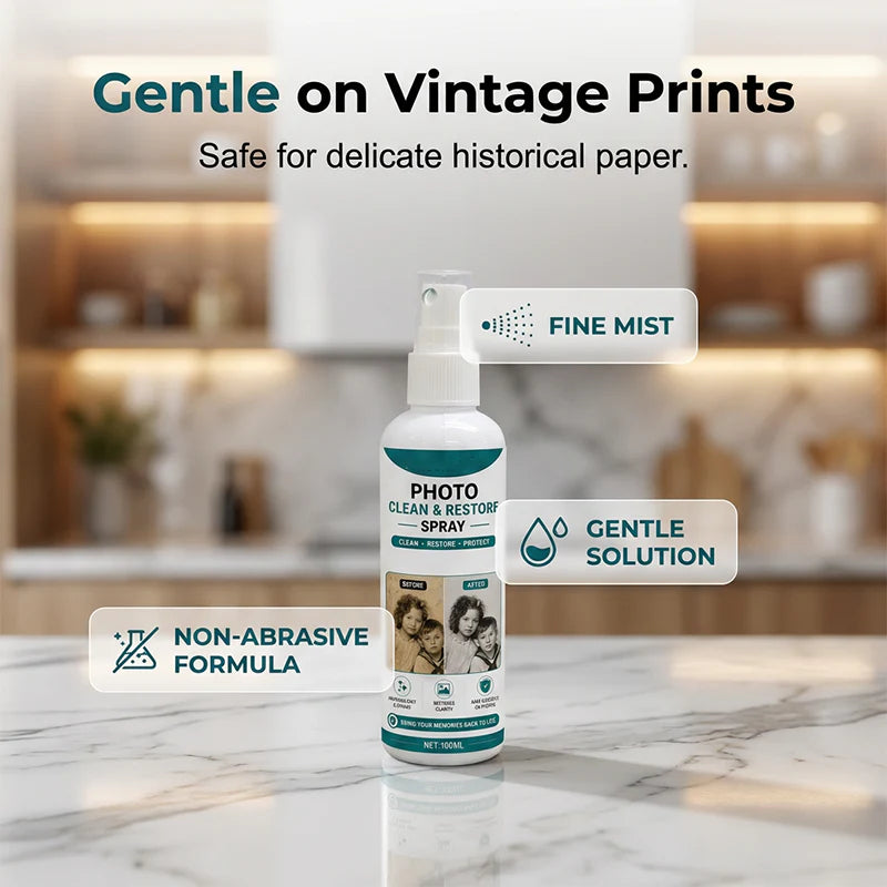 【1+1 ingyen】📸 Prémium fotótisztító és helyreállító spray – Tisztít, felfrissít és véd