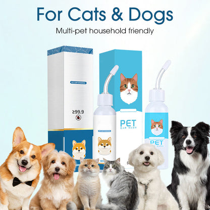 🔥50% Kedvezmény🏷️🐕🐱 Védd meg a szőrös barátod fülét! Kisállat fültisztító folyadék – 🌿növényi kivonatok, 🧪tudományos formula, 👂ergonómikus szilikoncsúcs