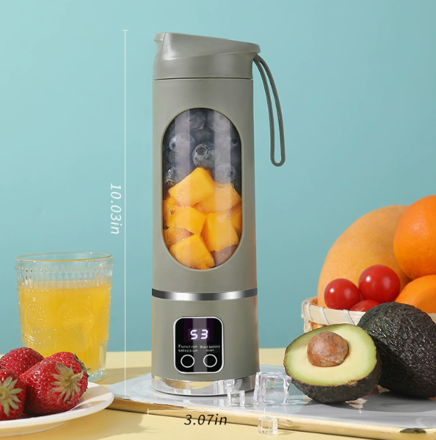🔥50% Kedvezmény🏷️🥤 450 ml-es hordozható vezeték nélküli turmixpohár, ⚡ 12 pengével és 18 000 RPM motorral, 🔋 Type-C töltéssel – frissítő italok bárhol