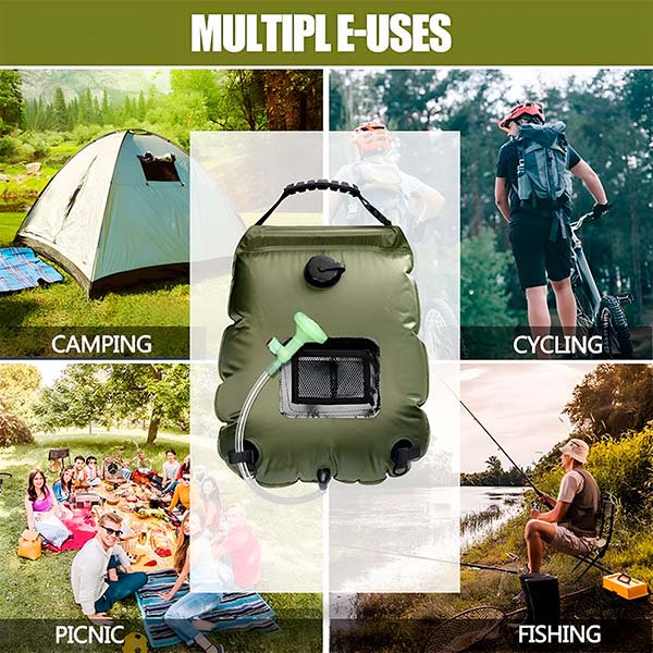"1+2 brezplačno 🎁✨"🚿 Sončna kamp tuš vrečka SHOWDY 20L – sončno ogrevanje 🌡️ vgrajen termometer 🎒 zložljiva lahka zasnova 🏕️ večnamenska zunanja uporaba