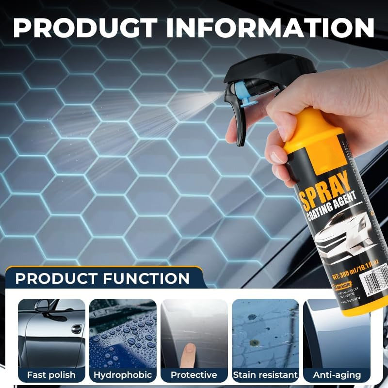 “1+2ingyen 🎁✨”⏰ Korlátozott ideig érvényes ajánlat 💧 Nanohidrofób autóbevonat spray – ✨ tükörfényes felület, 🧹 könnyű karbantartás – otthoni autóápoláshoz
