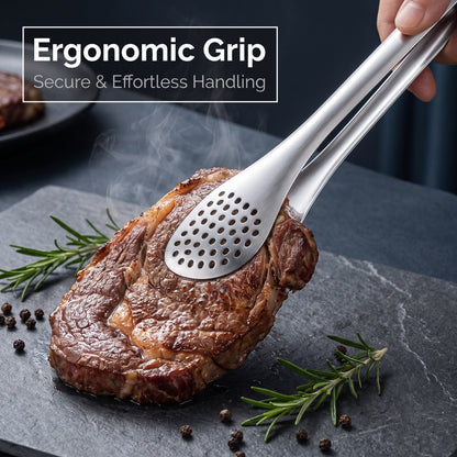 🔥50% Kedvezmény🏷️🥩 Rozsdamentes acél barbecue fogó – 🍗 élelmiszerbiztonságos anyagból, 🛡️ hőálló kialakítással