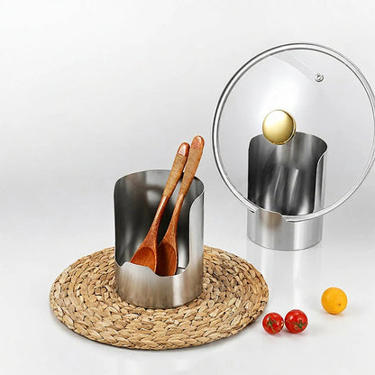 🔥50% Kedvezmény📦Kombinált csomag🥄 Többfunkciós, 🧂 vastagított rozsdamentes acél konyhai eszköztartó – 🍳 fedőknek, spatuláknak, vágódeszkáknak