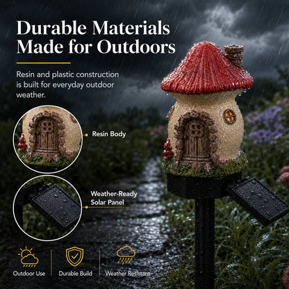 🔥 50% Kedvezmény 📦 Kombinált csomag 🍄🌞 Mesebeli gomba alakú kerti napelem ✨🏡