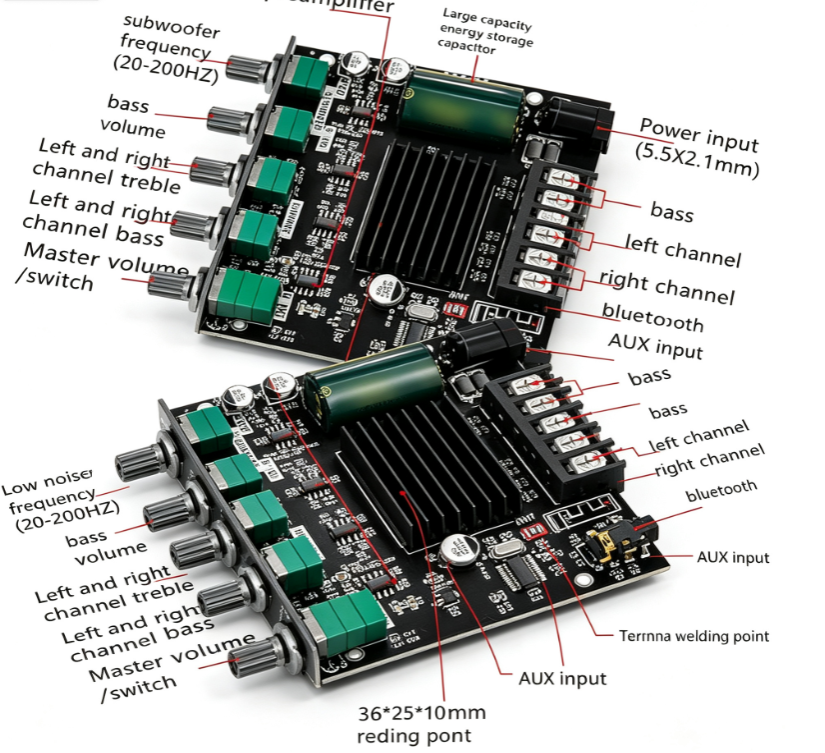 Modul ojačevalnika Bluetooth 2,1 kanalov | AMPMOD