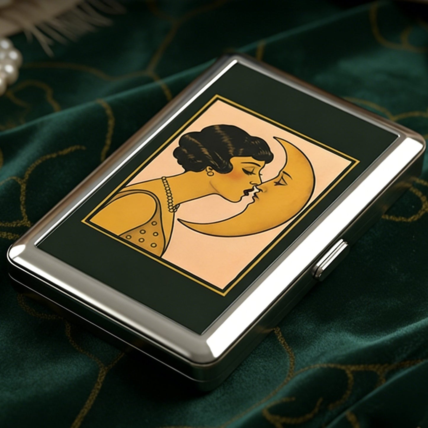 Retro Art Deco kovinski etui z RFID za kartice | RETROCARD