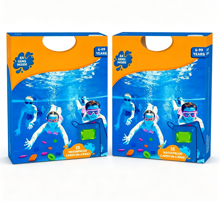 “1+1 ingyen 🎁✨” 🏊‍♂️💎 Víz alatti kalandjáték! SkillSprout búvár gyémántkereső – 🧠memória + sebesség, 💦medencéhez, 🎁64 színes drágakő