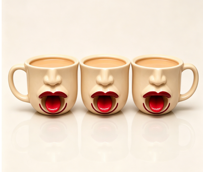 Zabaven keramični lonček z 3D iztegnjenim jezičkom | MUGFUN