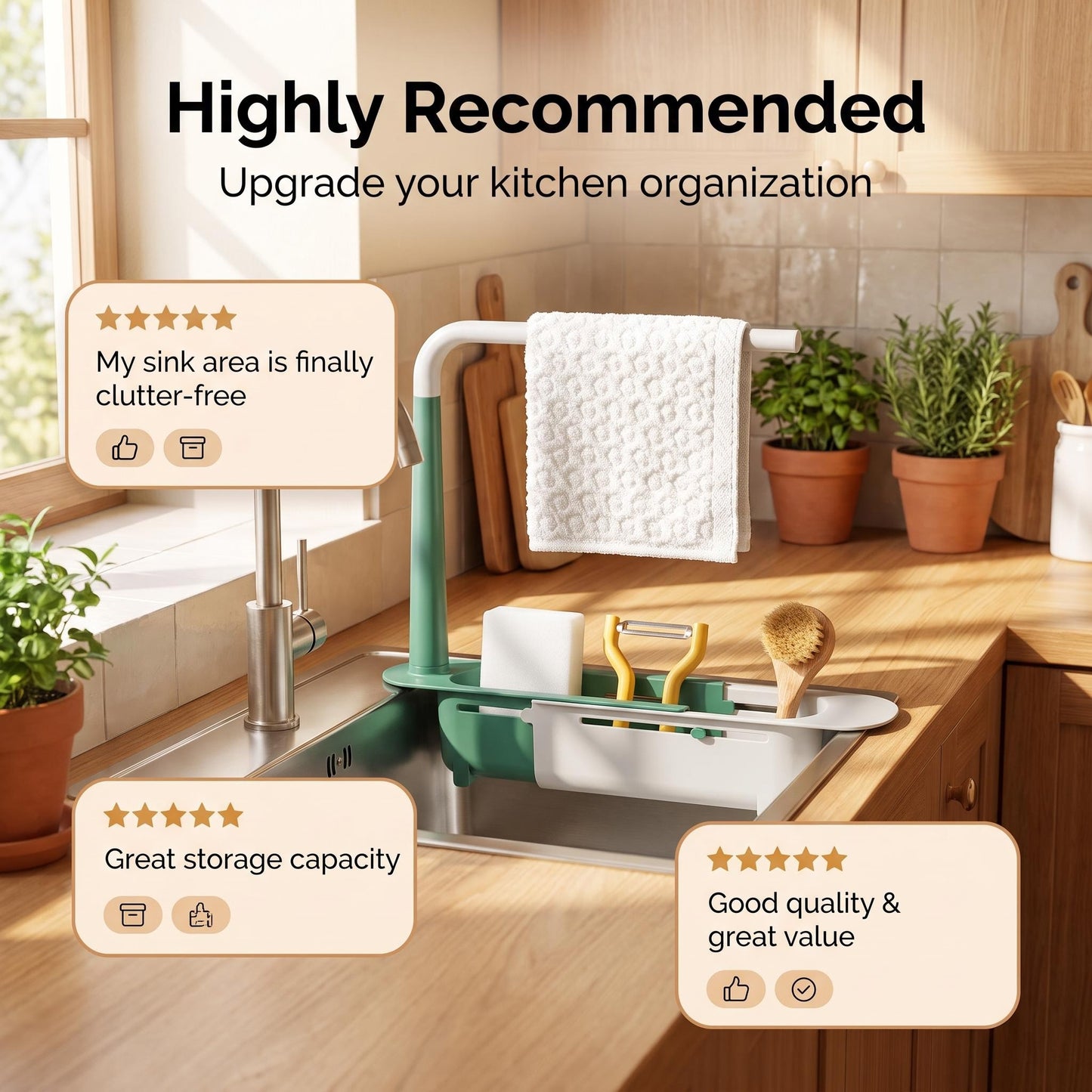 🔥50% popust🏷️🧼 Nastavljiv kuhinjski odtočni sistem – 🍽️ večnamenski, 📏 prilagodljiv, 🏠 urejena kuhinja