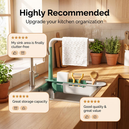 🔥50% popust🏷️🧼 Nastavljiv kuhinjski odtočni sistem – 🍽️ večnamenski, 📏 prilagodljiv, 🏠 urejena kuhinja