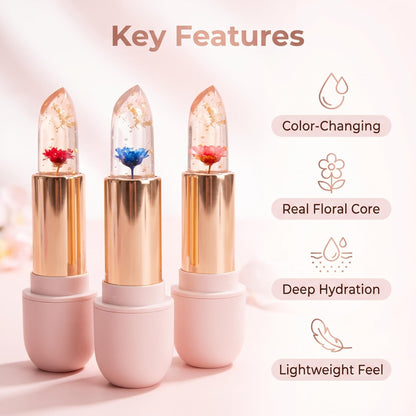 💄 Hidratáló rúzs virágszirmokkal – a hőmérséklettől függően változtatja a színét. 🌸