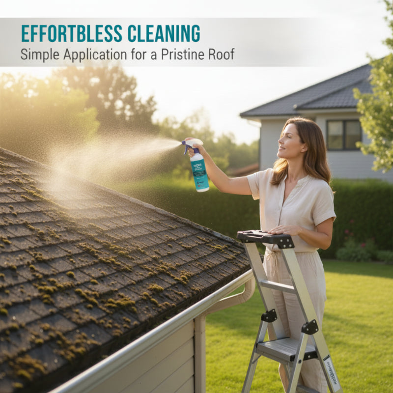 🌿 Mohát és algákat eltávolító spray különböző típusú tetőkhöz 🏠