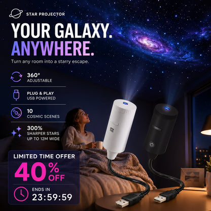 🔌 Plug-and-Play HD csillagvetítő 🌟