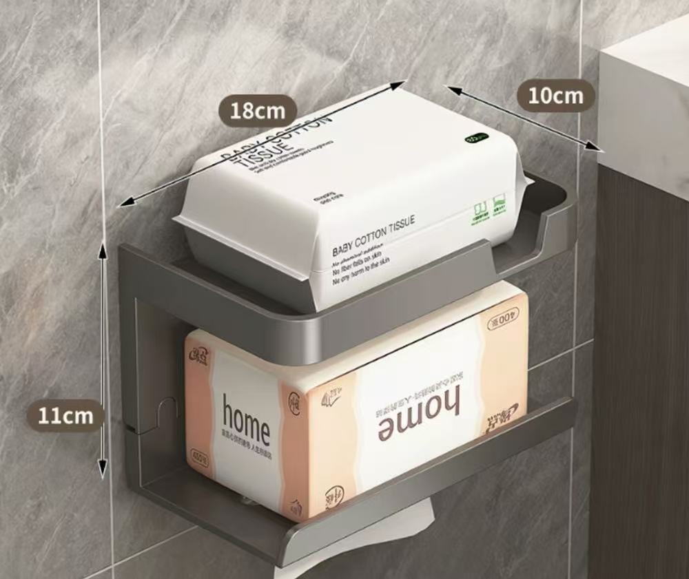 🔥 50% Kedvezmény 🏷️🧻 Megfizethető, luxus kivitelű, falra szerelhető WC-papír tartó (fúrás nélkül) 🚫
