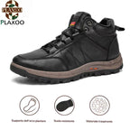 Plaxoo® | Offerta limitata: 50% di sconto!Stivali alti in pelle vera, unisex per uomini e donne!Sono scarpe ortopediche con supporto plantare ergonomico, suola antiscivolo e comodissime da indossare!