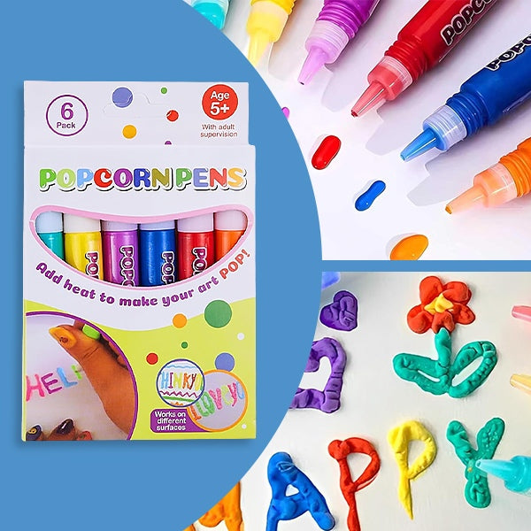 🔥50% popust🏷️🎨 Čarobni 3D flomasterji PUFFPENS – 6-barvni komplet ⚡ hitro napihovanje 🌟 večpovršinska uporaba 🎁 otroško ustvarjalno darilo