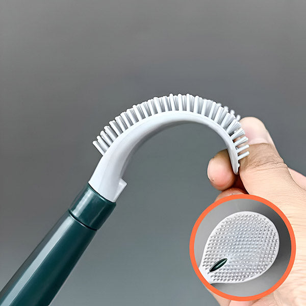 Ščetka za WC + dozirnik čistila – silikon, 360° | FLUSHBRUSH