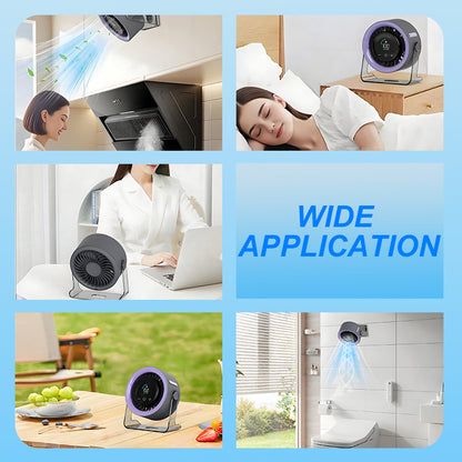🔥50% Kedvezmény🏷️2026 asztali ventilátor – 🌀 100 állítható sebesség, 💨 erős légáram, 🔇 halk kefe nélküli motor – USB-ről tölthető, LED-kijelzővel