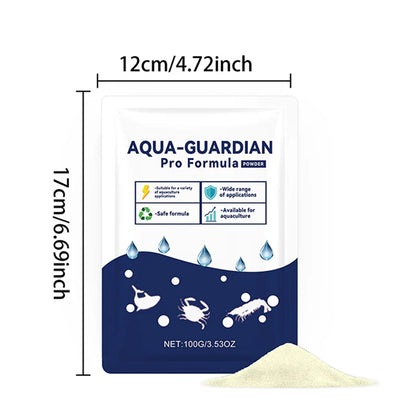 🔥 50% Kedvezmény 🔥 Kettőt vásárolva egyet ingyen kapsz 🎁🐠 Tenyérnyi, 💧 kristálytiszta akvárium, 🔋 gyors hatású víztisztító por – Aqua Guardian Pro Formula