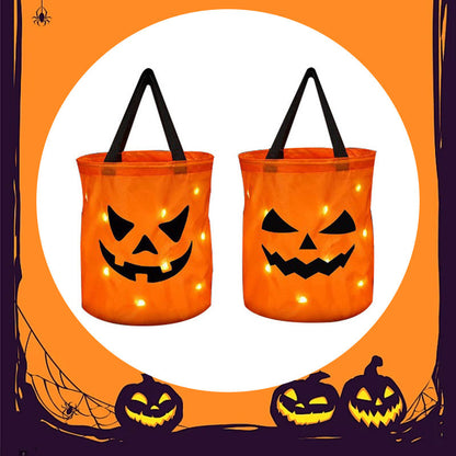 Halloween-i világító tökös táska