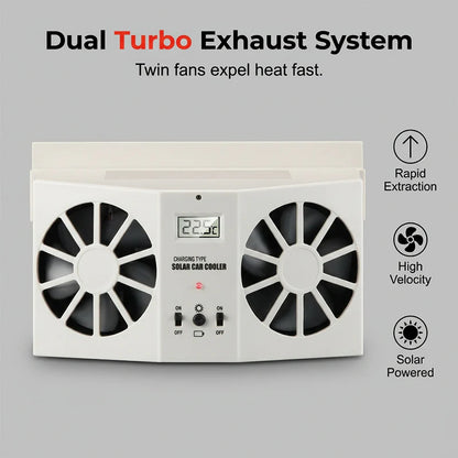 ☀️ Tartsa hűvösen autóját – Automata napelemes szellőző ventilátor hőmérséklet-kijelzővel – Utánvétes 🚗💨