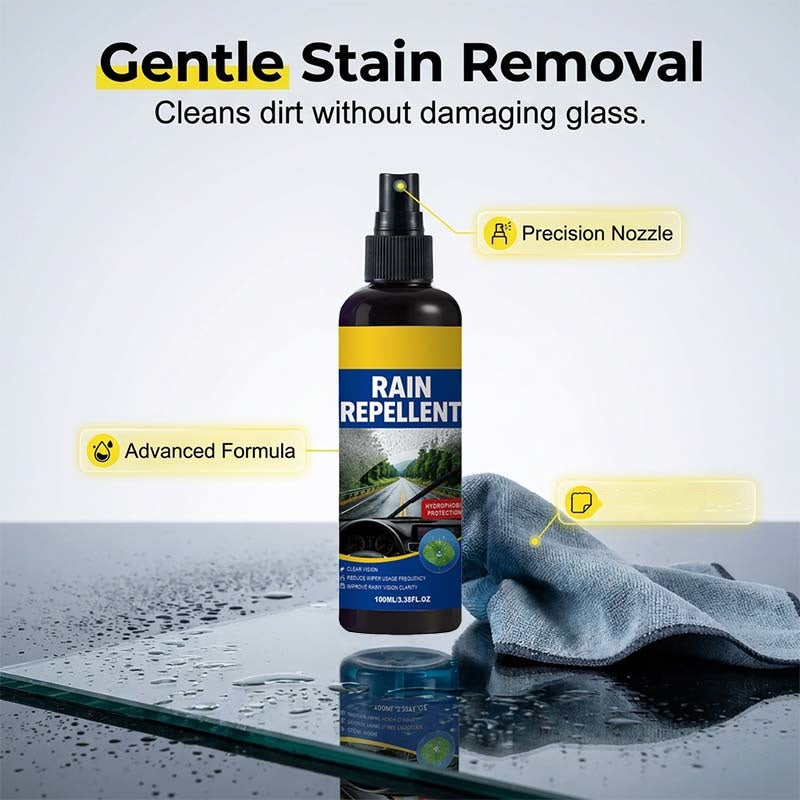 “1+1 ingyen 🎁✨”💧 Kristálytiszta víztaszító szélvédő-spray, 🚗 hidrofób bevonattal, 🌧️ heves esőben is tiszta kilátás – 100 ml