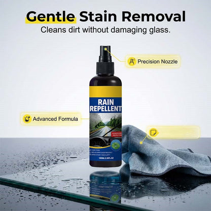 “1+1 ingyen 🎁✨”💧 Kristálytiszta víztaszító szélvédő-spray, 🚗 hidrofób bevonattal, 🌧️ heves esőben is tiszta kilátás – 100 ml