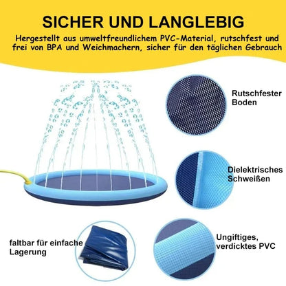 📢50% kedvezmény!!📏Több méretben kapható☀️ Összecsukható kutya vízágy, 💦 sprinkler szőnyeg a szabadtéri lehűléshez, 🐾 kültéri játszószőnyeg kedvenceknek