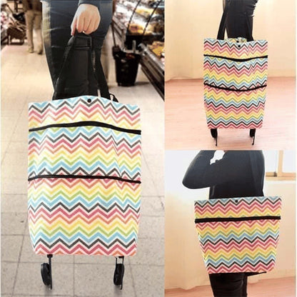 🔥50% popust🏷️🛒 Zložljiva nakupovalna vrečka 2 v 1 – 📦 23 L prostornine, 💪 600D Oxford tkanina, 🎁 praktično darilo