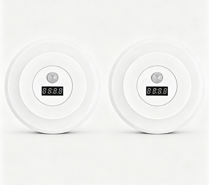 “1+1 ingyen 🎁✨” 🔥50% Kedvezmény🏷️💡 Intelligens LED-es éjszakai lámpa órával – 🌙 mozgásérzékelő, 3 színű fény, 🔋 energiahatékony