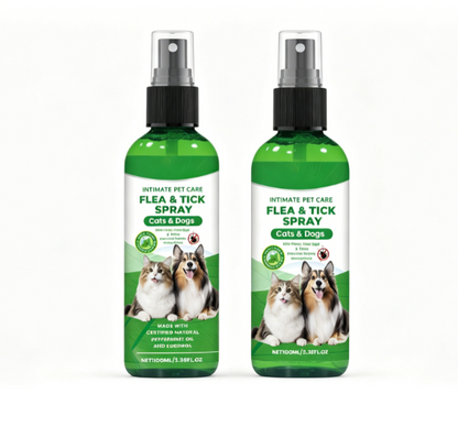🔥50% Kedvezmény🏷️🐾 Természetes összetevőkkel, 🌿 bolha- és kullancsriasztó spray kutyáknak és macskáknak – borsmentaolaj, teafaolaj, aloe vera
