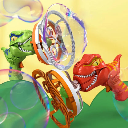 🔥50% Kedvezmény🏷️🎨Több színben kapható🦕 Dinoszaurusz kinézetű elektromos buborékfújó pisztoly – több mint 1000 buborék percenként, 🌈 biztonságos ABS anyagból