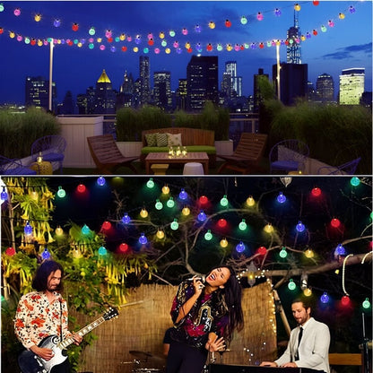 ⏰ Korlátozott ideig érvényes ajánlat 🎁☀️ Napelemes buborékfények – 🎆 8 villogó mód, 🌿 5 m, 20 LED, IP44 – kerti hangulatvilágítás