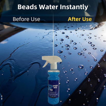 🔥50% Kedvezmény🏷️🚗 Kerámia-hibrid folyékony viasz spray, 💧 erős víztaszító hatással, ✨ karnaubaviaszos fény – autófényezésre, üvegre és műanyagra