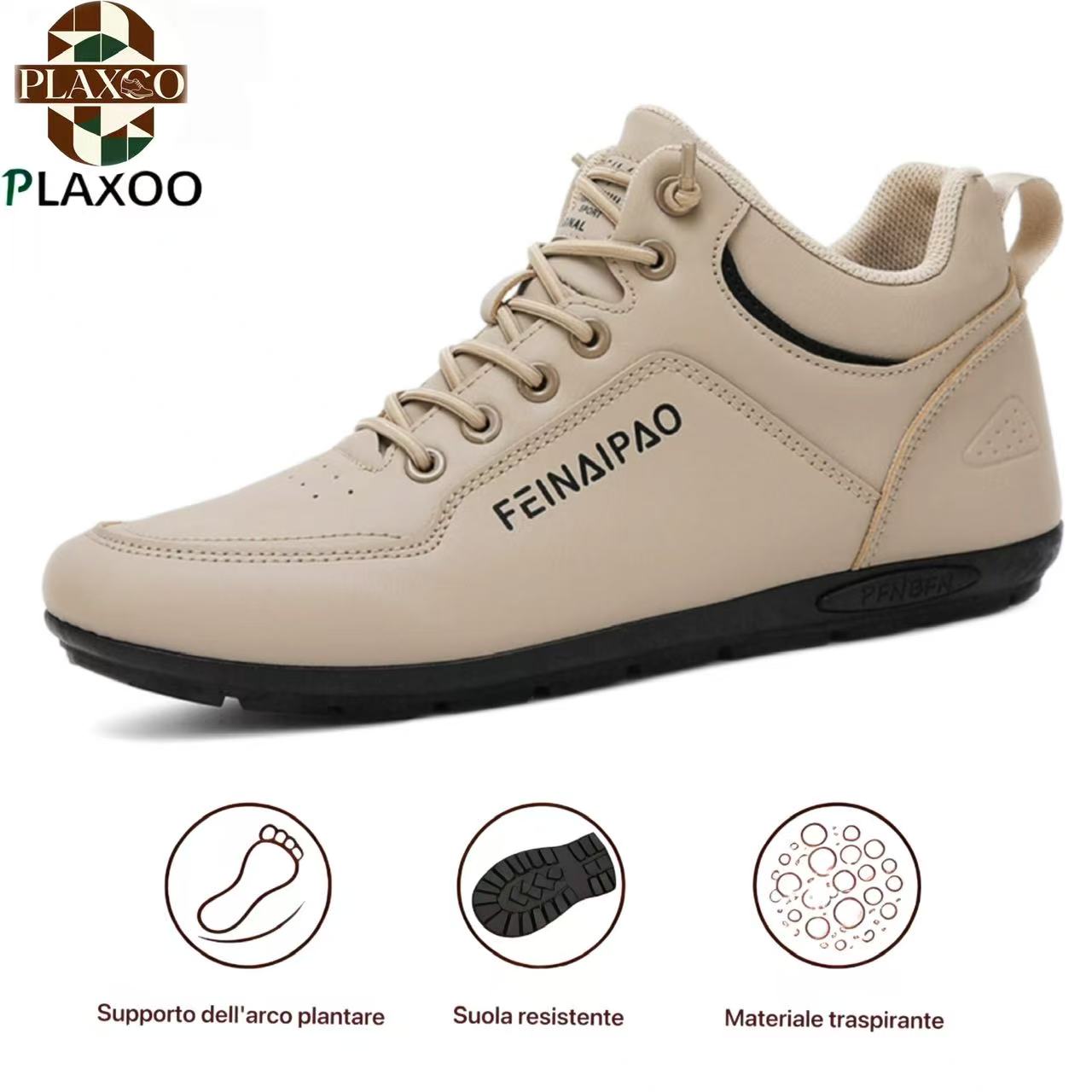 Plaxoo® | Offerta limitata: 50% di sconto!Stivali alti in pelle vera, unisex per uomini e donne!Sono scarpe ortopediche con supporto plantare ergonomico, suola antiscivolo e comodissime da indossare