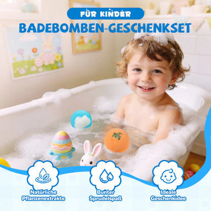 🔥50% Kedvezmény🎁 12 darabos fürdőbomba ajándékkészlet gyerekeknek – 🌊 tengeri állat meglepetéssel, 🌿 növényi összetevőkkel