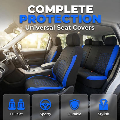 🚗Univerzális, 9 darabból álló autóüléshuzat-készlet, 5 üléses modellekhez🛡️