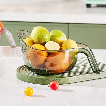 ⏰ Korlátozott ideig érvényes ajánlat 🎁📏Több méretben kapható🥬 Többcélú fogantyús rizsmosó szűrőtál – két méret, élelmiszerbiztos PET, konyhai sokoldalú használat